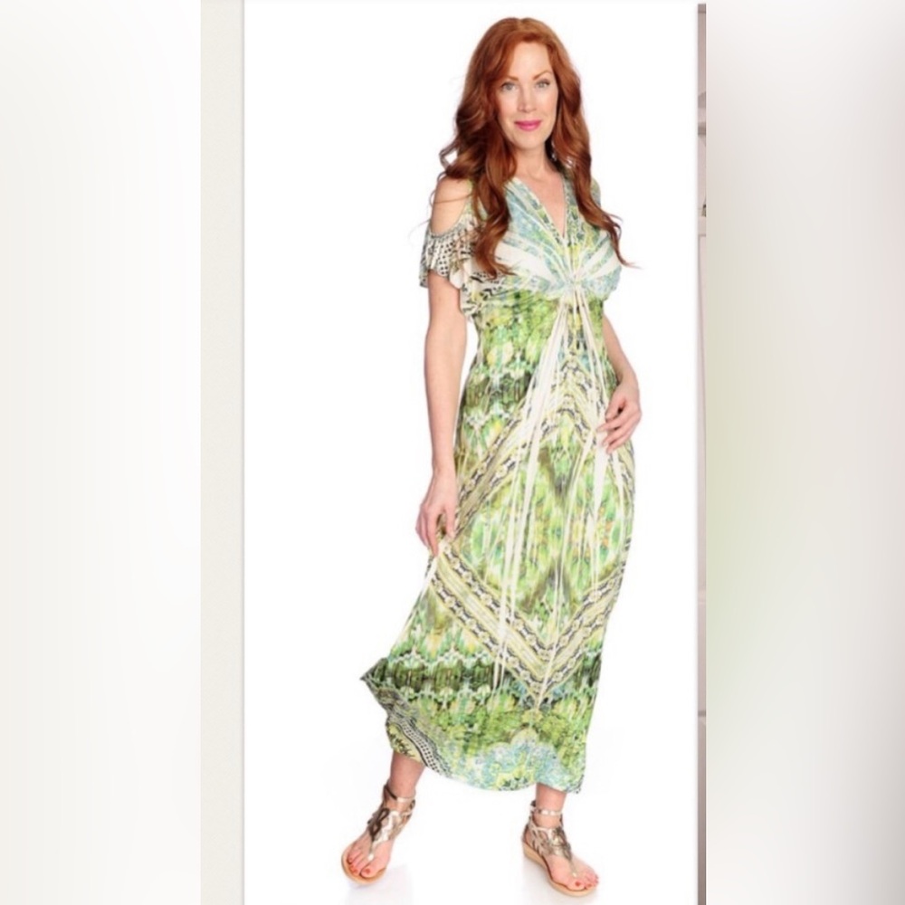 Beautiful one world large maxi boho dress 1048